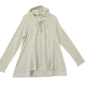 Anthropologie Maronie Jade Green NEW Hoodie Sweatshirt Long Sleeves Women Size M